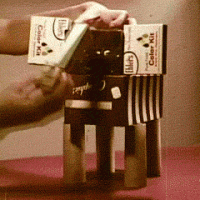 Vintage Film About Cardboard Box Crafts