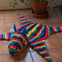 Faux Taxidermy Felt Piñata Skin Rug