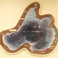 Magnetic, 3D Relief Lake Map