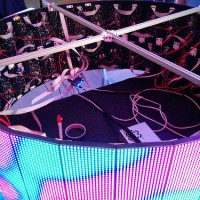 Megascroller: Giant RGB LED Cylinder Display