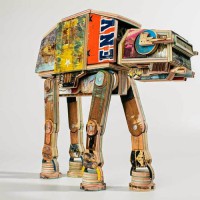 AT-AT Sculpture Made From Reclaimed Skateboards