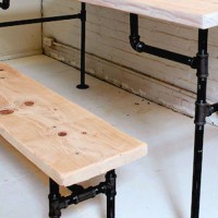 How-To: Wood and Iron Bench and Table