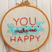 How-To: “You Make Me Happy” Hoop Art