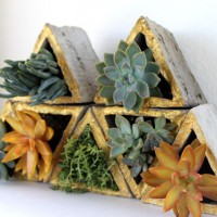 How-To: Concrete Modular Geometric Wall Planters