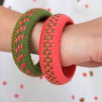 How-To: Woven Yarn Bangle Bracelets