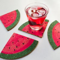 How-To: Watermelon Slice Coasters