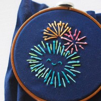 Embroidery Skills: Pistol Stitch Fireworks