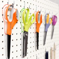 Craft Room: Pegboard with Matching Tool Outlines