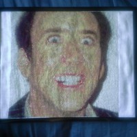 Embroidered Nicholas Cage Meme