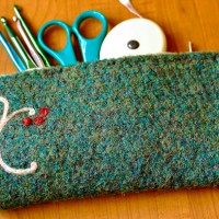 How-To: Felted Crocheted Pencil or Craft Supply Case