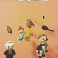 Wes Anderson Amigurumi Baby Mobile