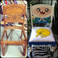 Upcycled Adventure Time Chair