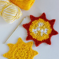 Crocheted Sun Coasters