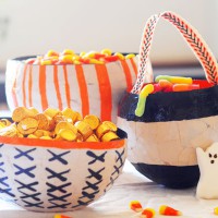 How-To: Papier-Mâché Halloween Candy Bowls