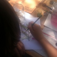 Painting with Plants Found Growing Wild on the Maker Faire Grounds