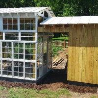 Greenhouse Built From Discarded Windows