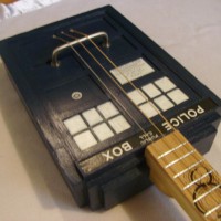 TARDIS Cigar Box Guitar