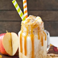 Caramel Apple Cider Ginger Ale Floats