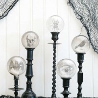 How-To: Spooky Crystal Ball Candlesticks