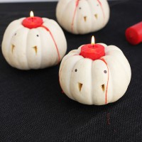 How-To: Vampire Pumpkin Candles