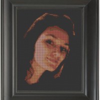 Pete Seazle’s Cross-Stitched Portrait of Julie Sarloutte