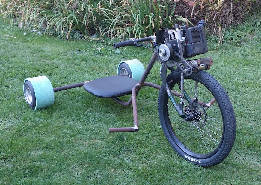 Allan's Motorized Rat Rod Drift Trike | Make: