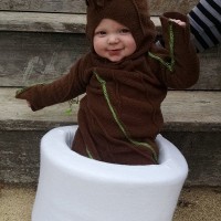 A Dancing Baby In A Dancing Baby Groot Costume