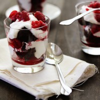 Flashback Recipe: Raspberry-Mascarpone Whip Brownie Parfait