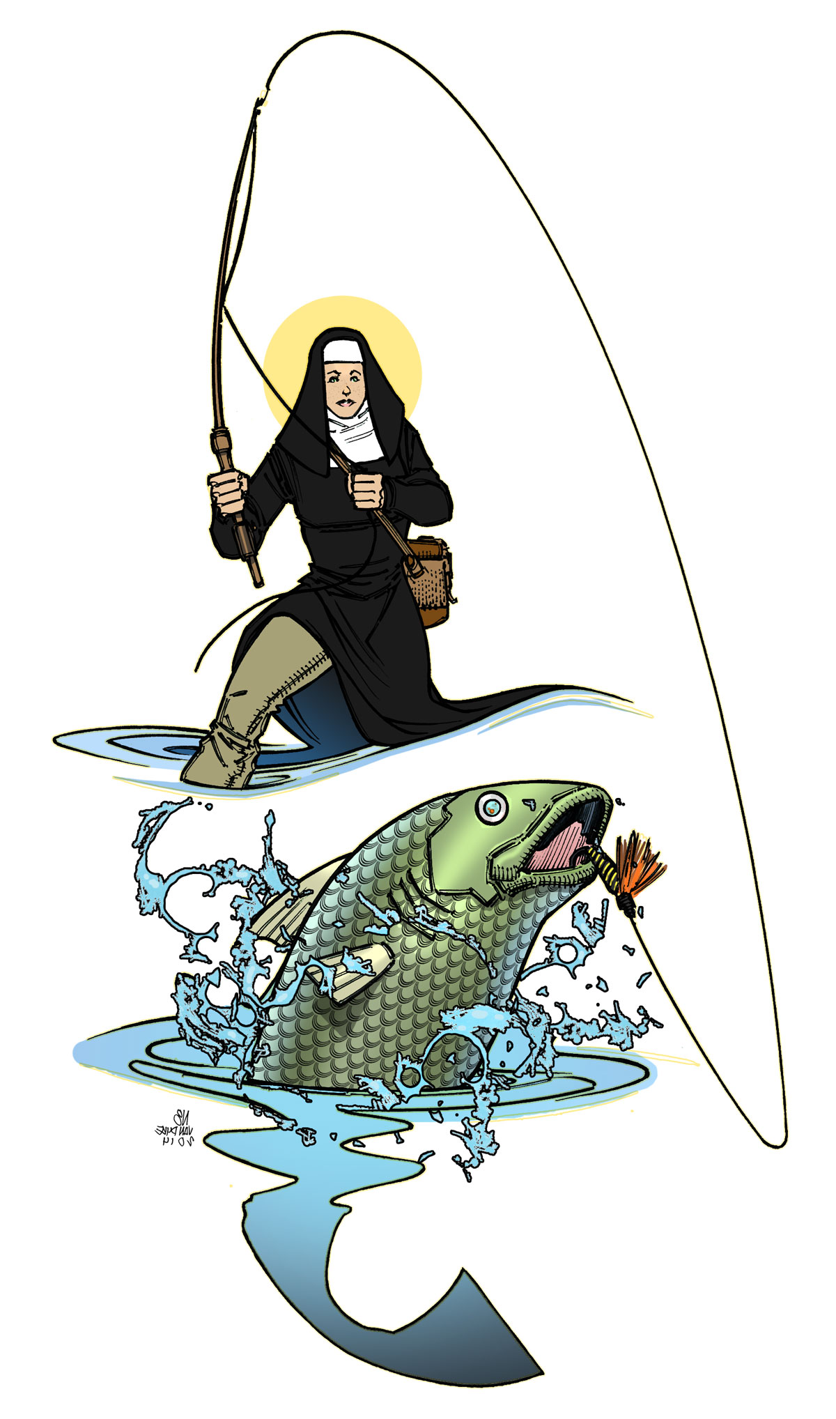 Dame Juliana Berners and the Fishing Lure