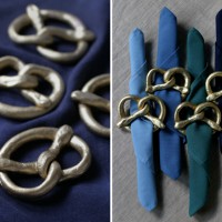 DIY Gold Pretzel Napkin Rings