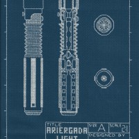 Lightsaber Blueprint Embroidery