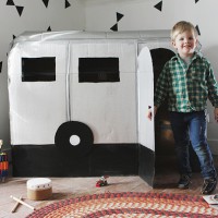 How-To: Cardboard Airstream Camper Playhouse