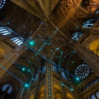 Laser Show Lights Up Gothic Church In Paris