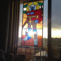 Optimus Prime In Stained Glass