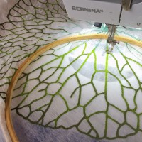 Meredith Woolnough’s Unique Machine Embroidered Art Process