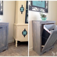 DIY Wood Cabinet to Stash Your Trash