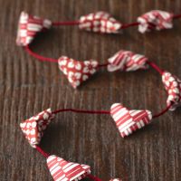 How-To: Mini Origami (Kirigami) Heart Garland