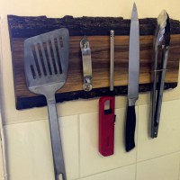 How To: Build A Rustic Wooden Magnetic Utensil Holder