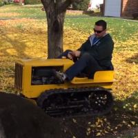 Building a Mini Bulldozer from Lawnmower Parts