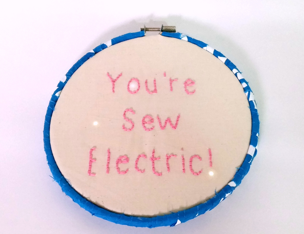 Embroidered Light-Up Valentine with Circuit Stickers