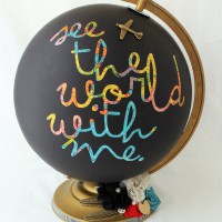 Upcycled Globe Art