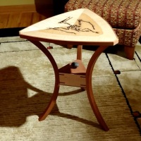 Hand Carved Faux Fossil Table is a Paleontologist’s Dream