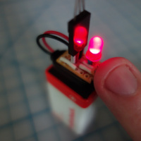 Battery Clip Transistor Tester