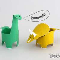 Kid Crafts: Toilet Paper Roll Dinosaurs