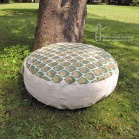 Relax or Meditate on a Hand-Painted Floor Pouf