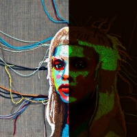 Crocheted Portrait of Yolandi Glows In The Dark
