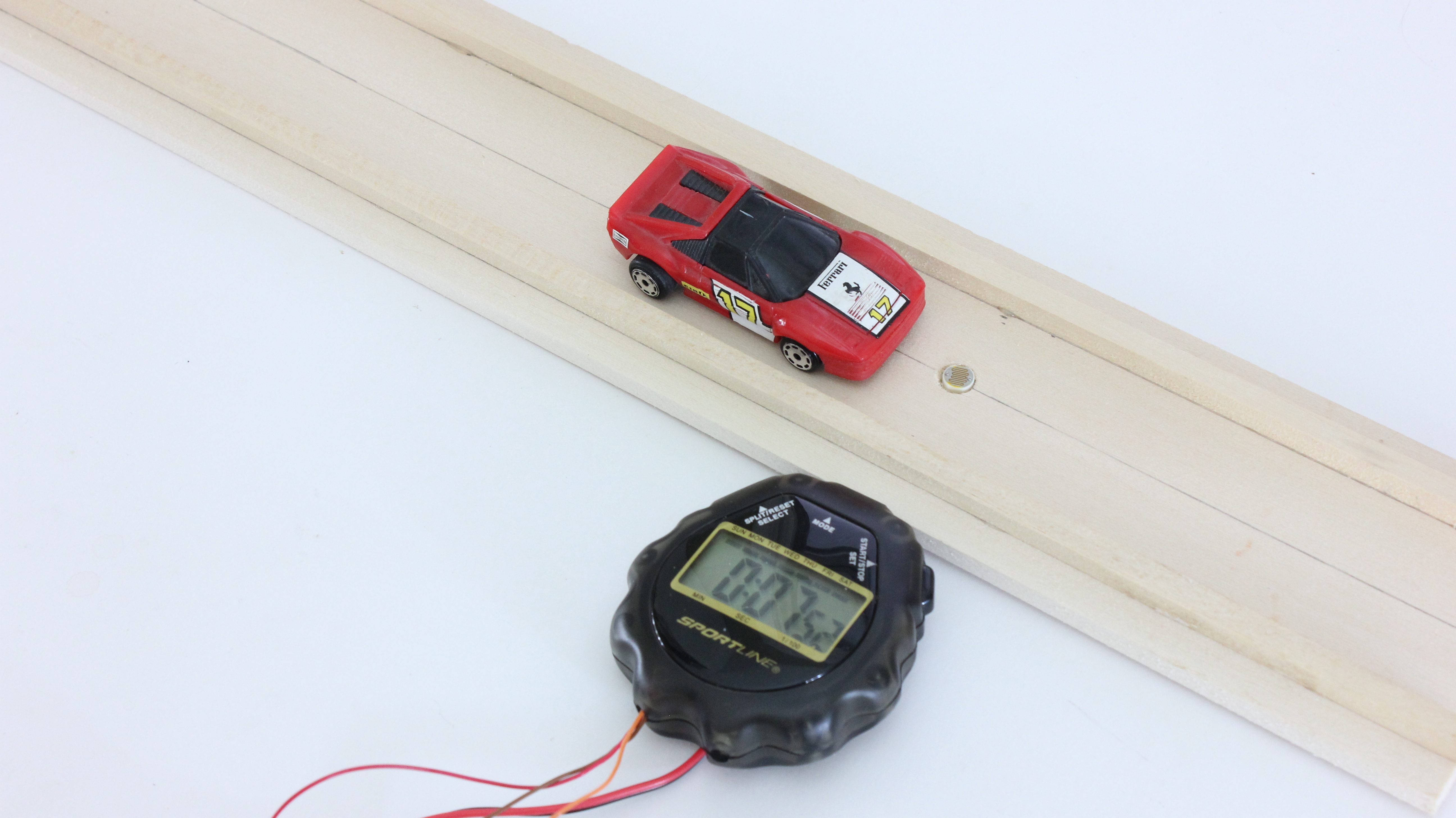Sensor-Triggered Toy Race Car Timer