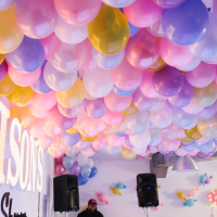 No Helium Required for this Epic Balloon Ceiling
