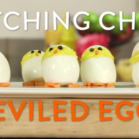 DIY Hatching Chick Deviled Eggs