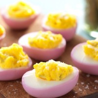 DIY Hot Pink Deviled Eggs
